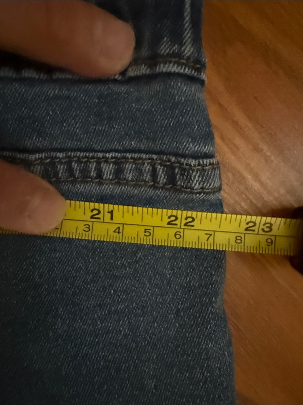 Wonderly Light Blue Denim Pull-On Shorts with tie drawstring - Picture 6 of 7